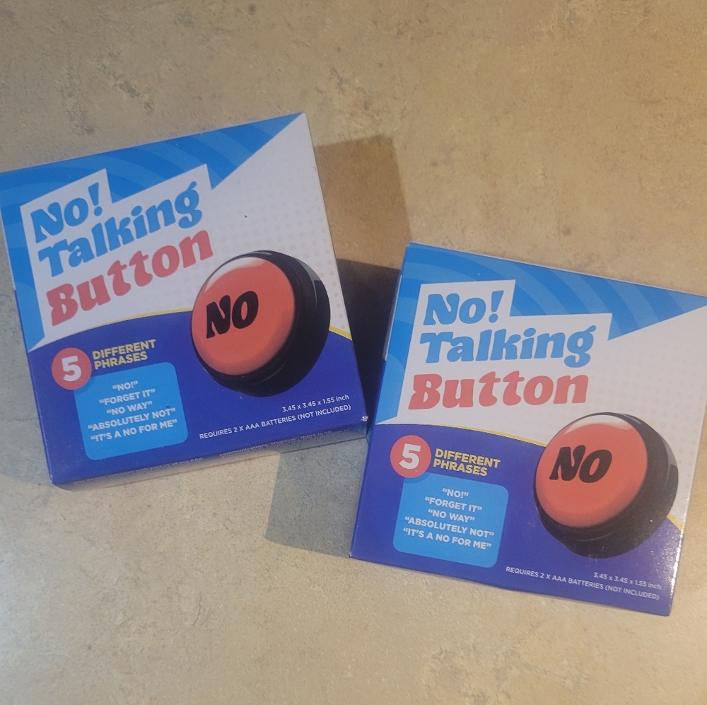 2 No Talking Button with 5 Phrases